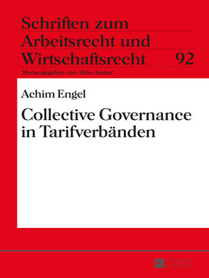 cover image of Collective Governance in Tarifverbänden